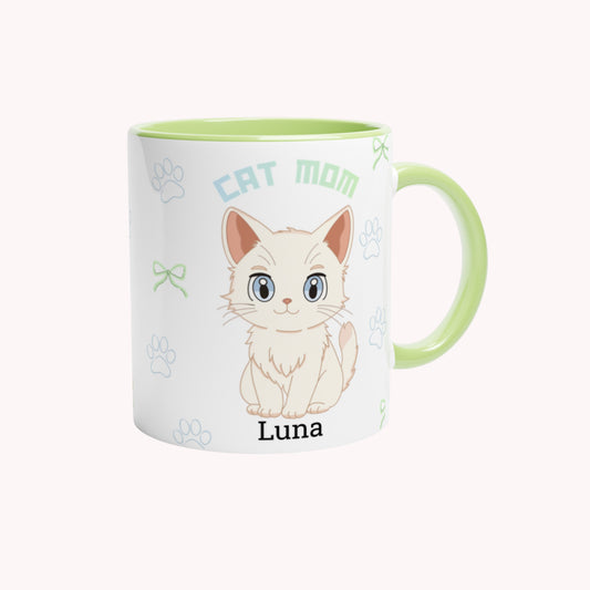 Cat Mom - Personalized Custom Mug