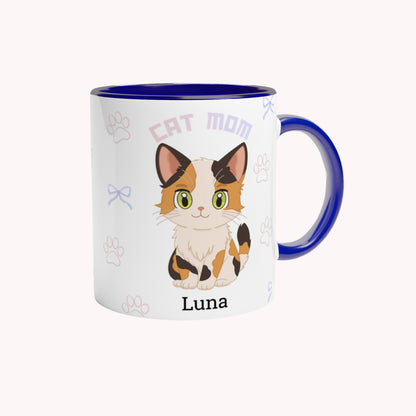 Cat Mom - Personalized Custom Mug