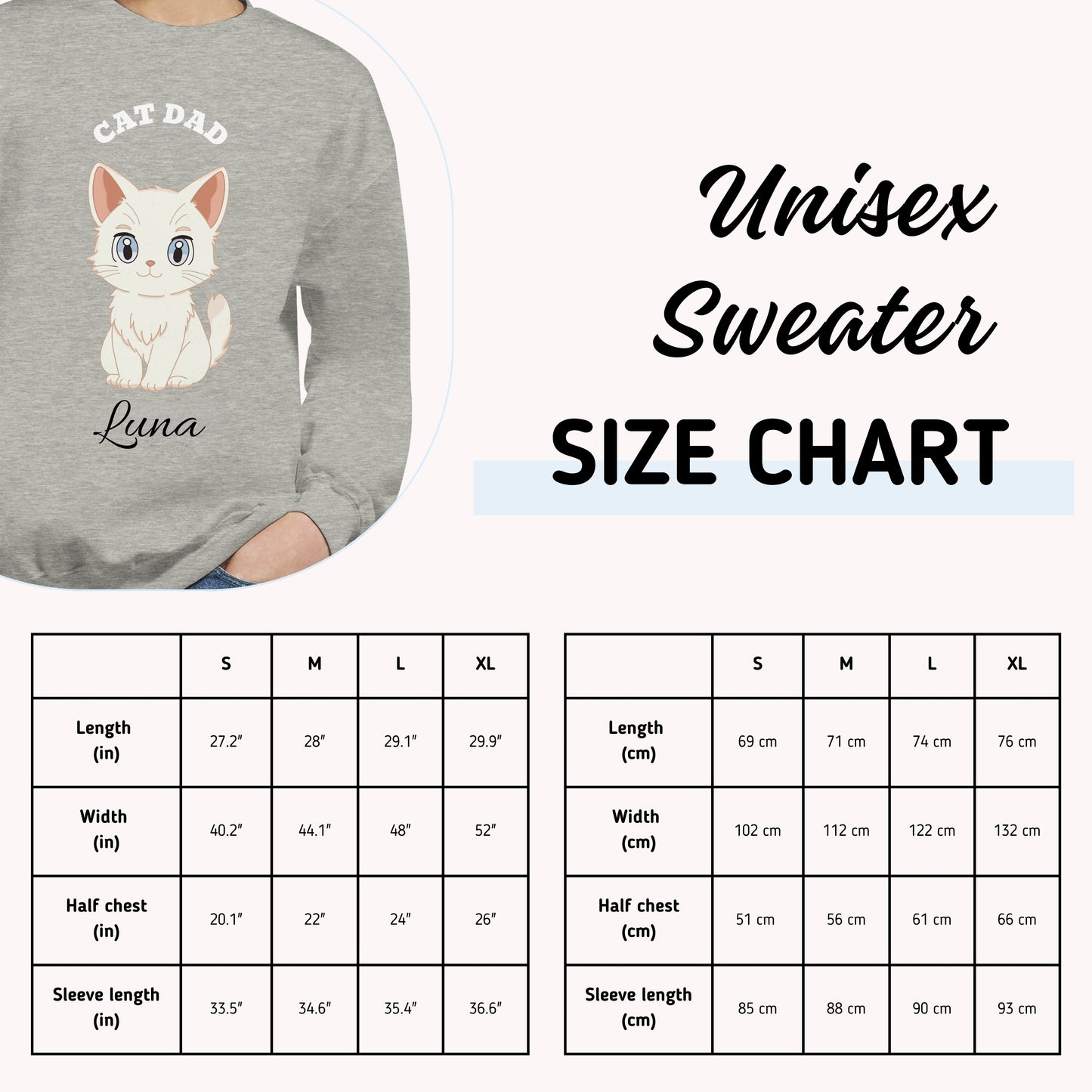 Cat Dad - Personalized Custom Sweatshirt