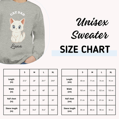 Cat Dad - Personalized Custom Sweatshirt