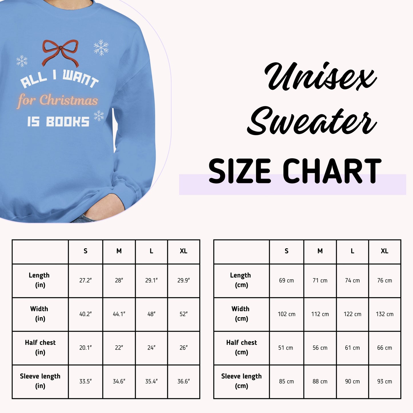 Custom Christmas Book-Lover Sweater