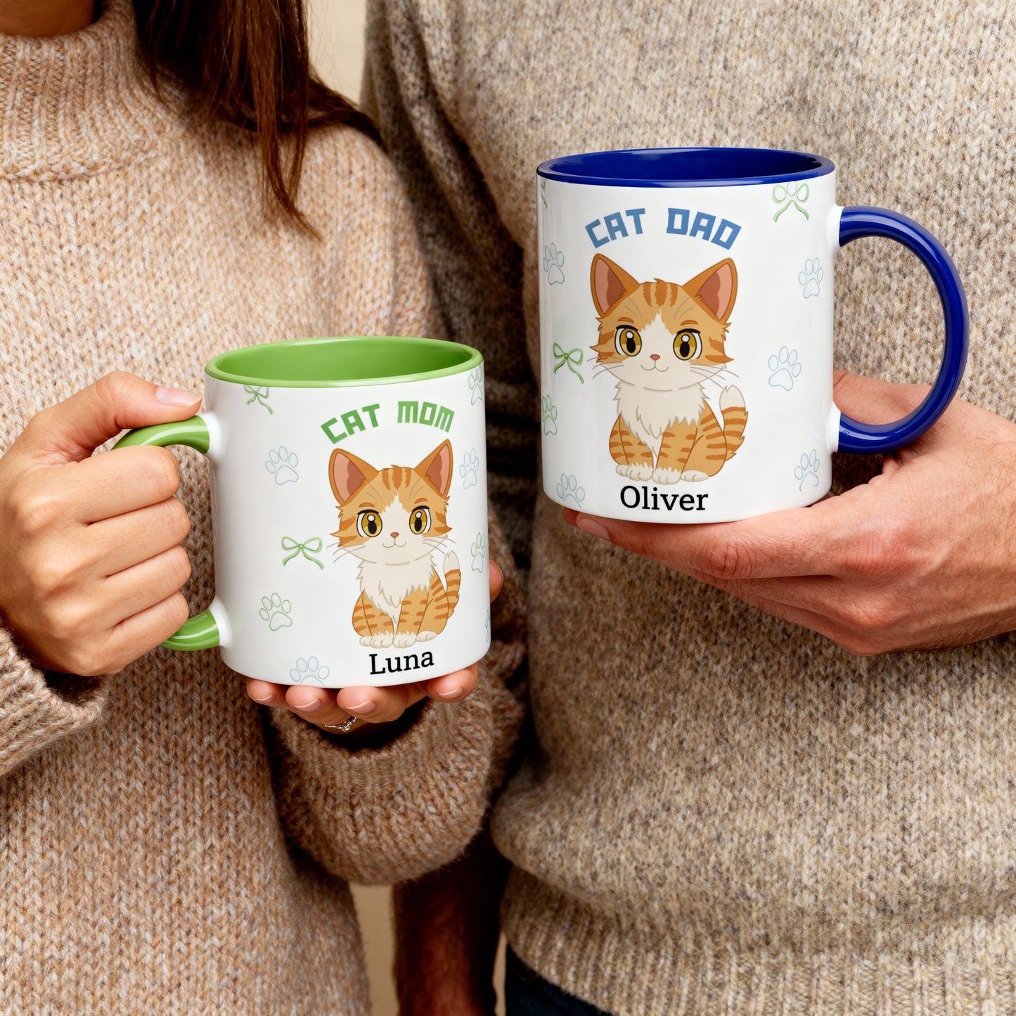 Cat Mom - Personalized Custom Mug