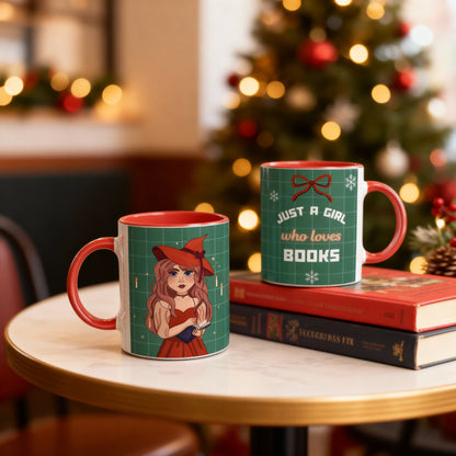 Custom Christmas Book Lover Mug