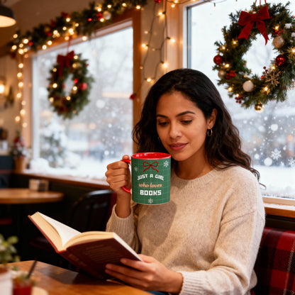 Custom Christmas Book Lover Mug