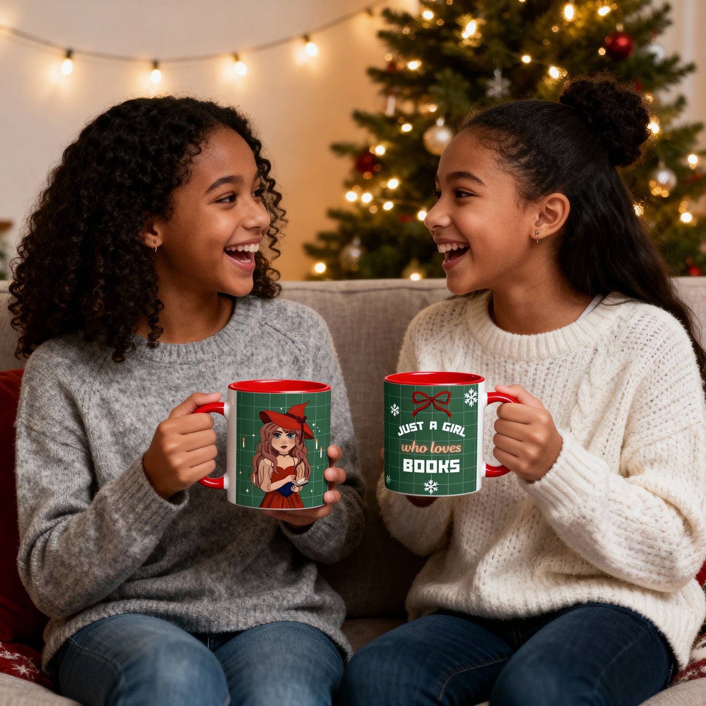 Custom Christmas Book Lover Mug