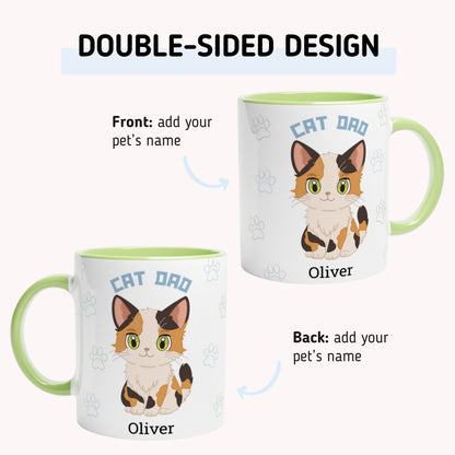 Cat Dad - Personalized Custom Mug