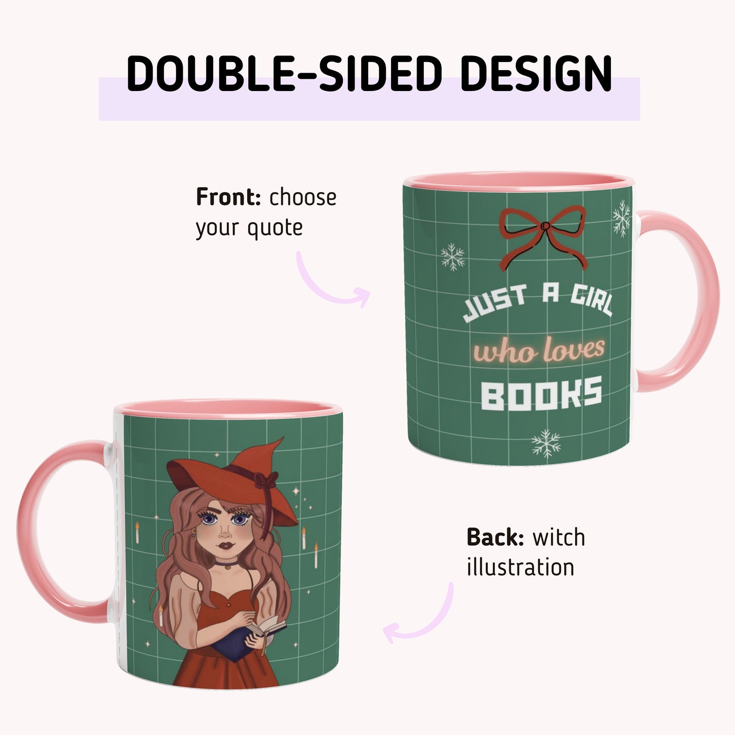 Custom Christmas Book Lover Mug