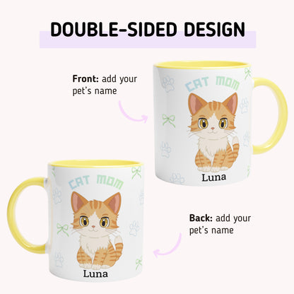 Cat Mom - Personalized Custom Mug