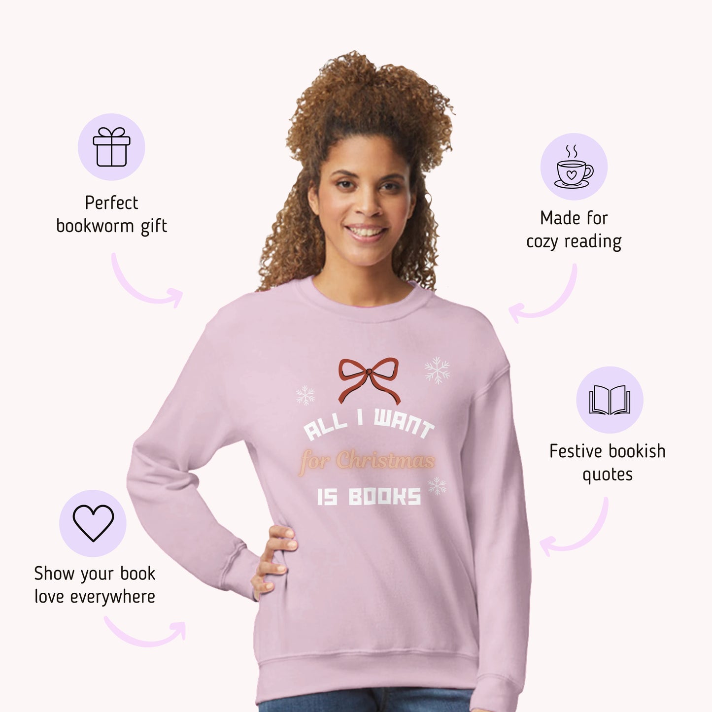 Custom Christmas Book-Lover Sweater