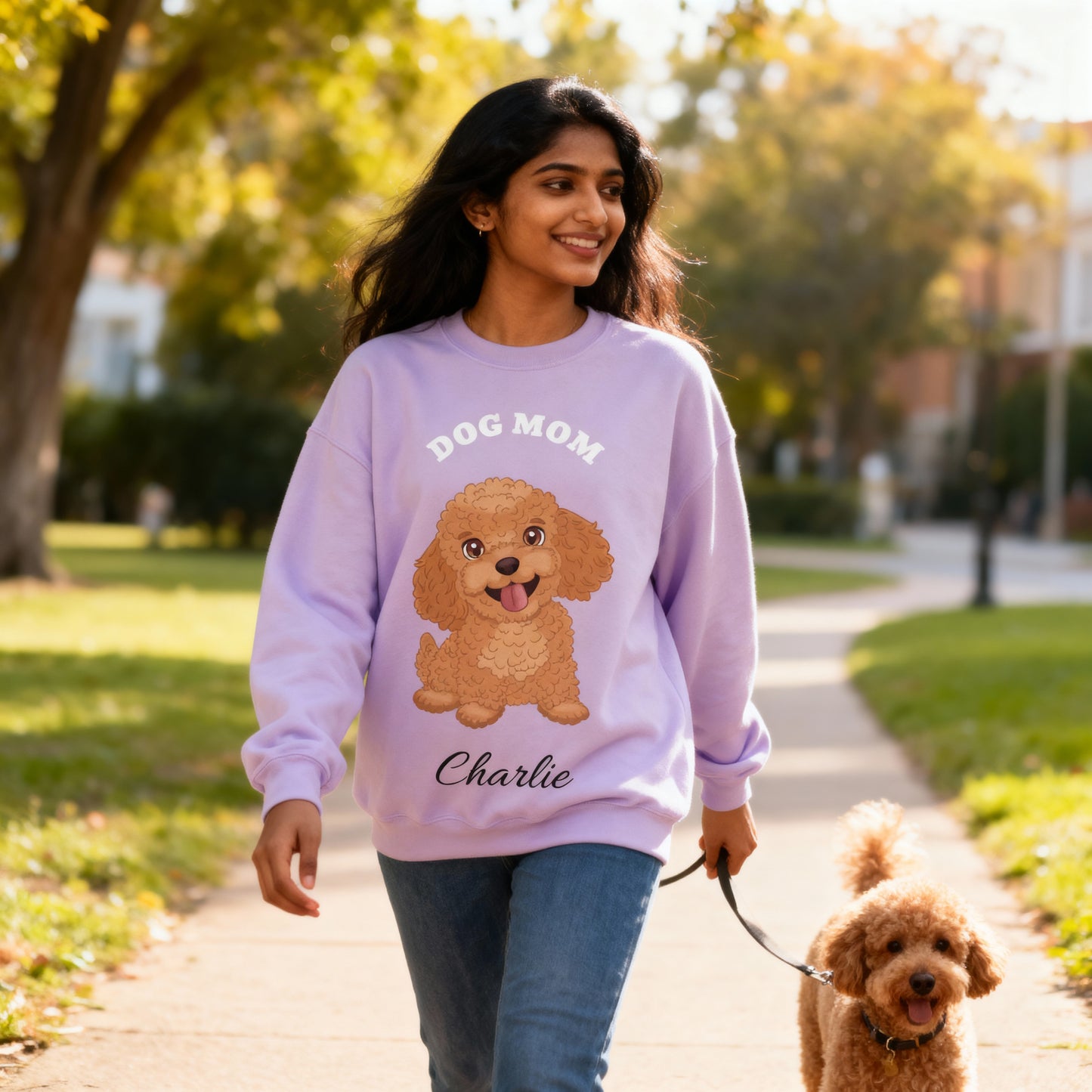 Dog Mom - Personalized Custom Sweatshirt
