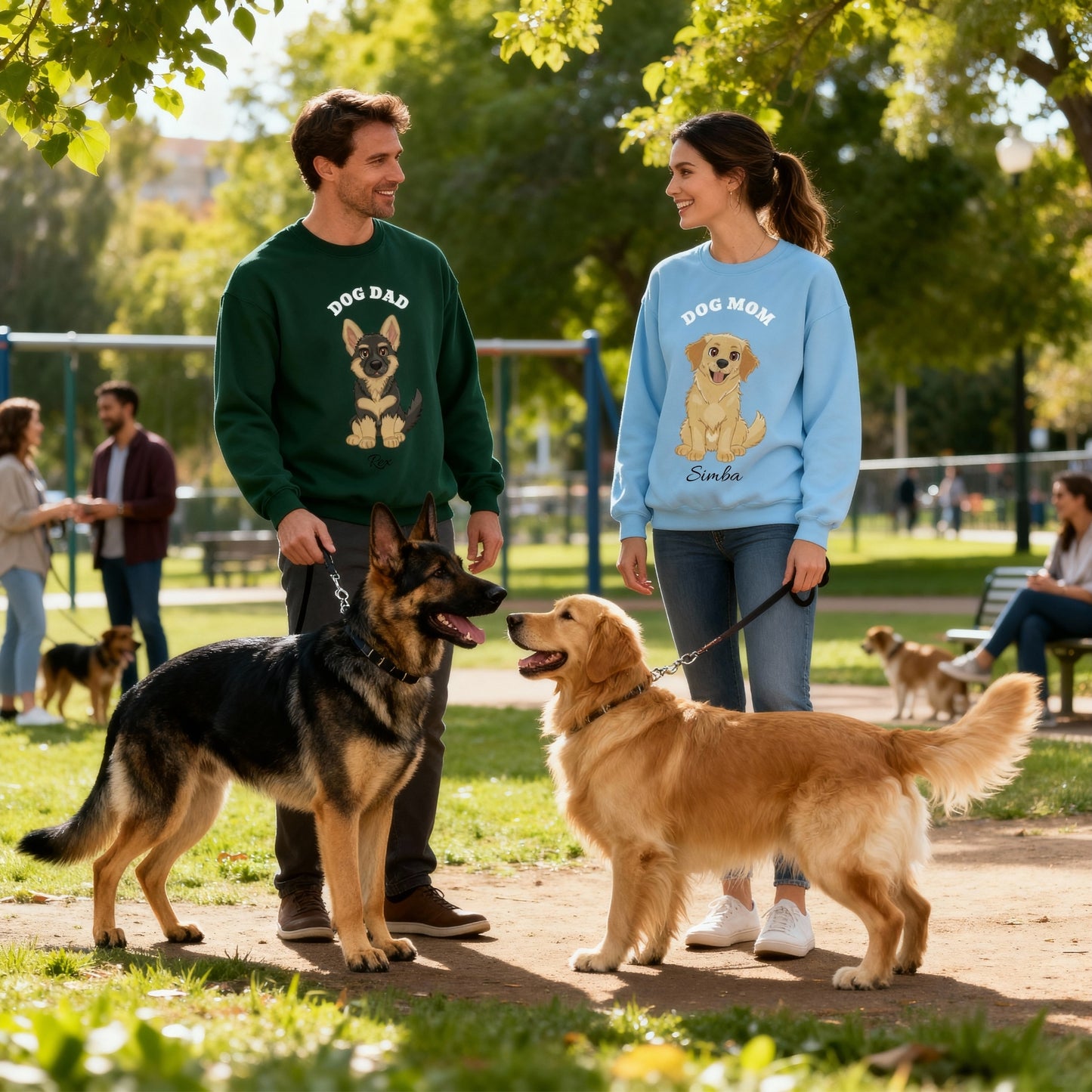 Dog Dad - Personalized Custom Sweatshirt
