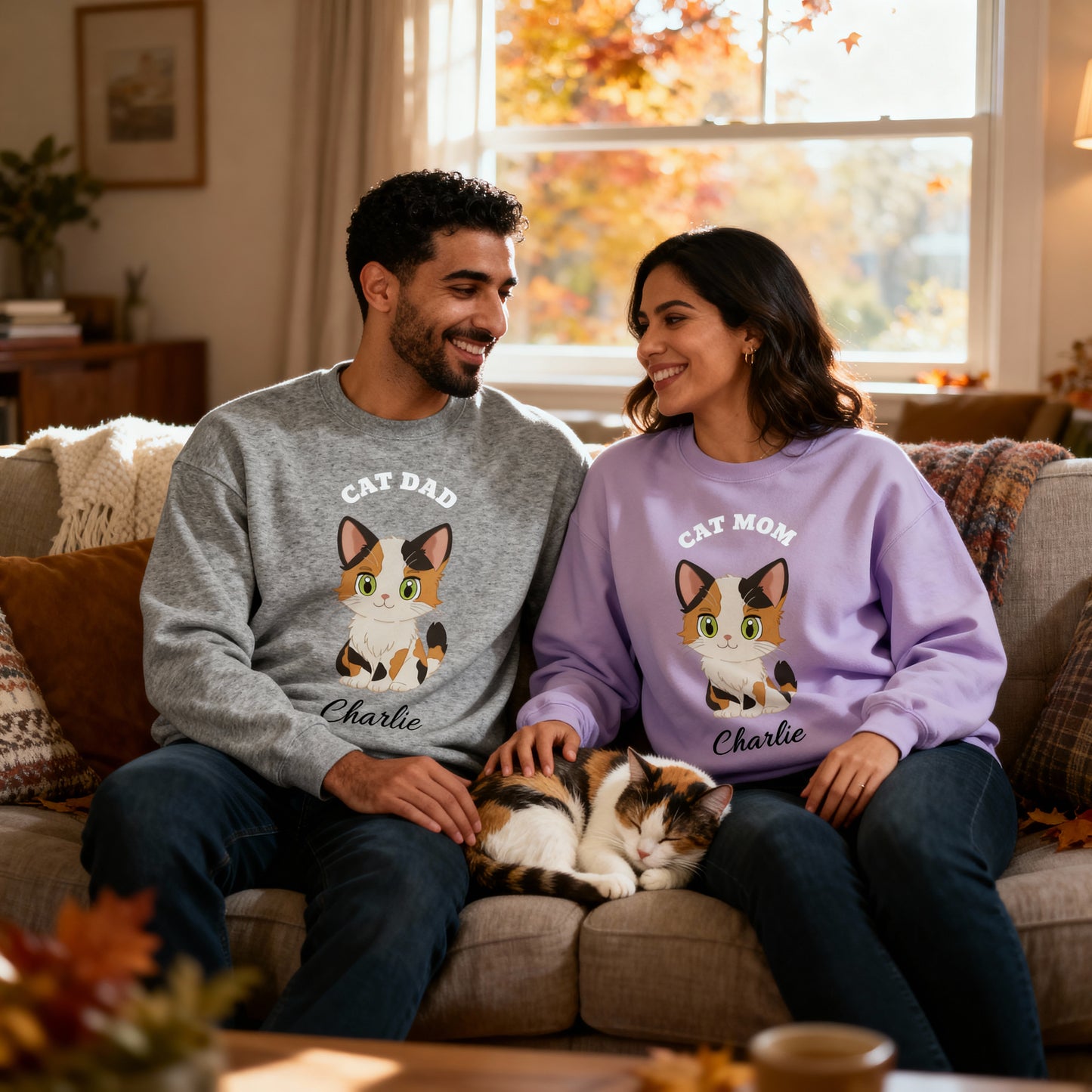 Cat Mom - Personalized Custom Sweatshirt