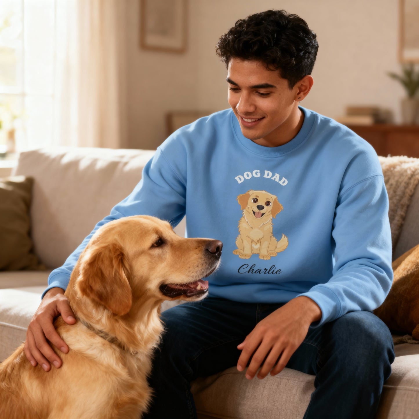 Dog Dad - Personalized Custom Sweatshirt
